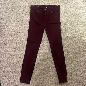 Loft 2P burgundy jeggings